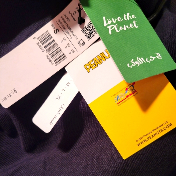 NWT SPLASH LONG SLEEVE PEANUTS HOODIE WITH GOLD HARDWEAR SZS - Picture 9 of 9